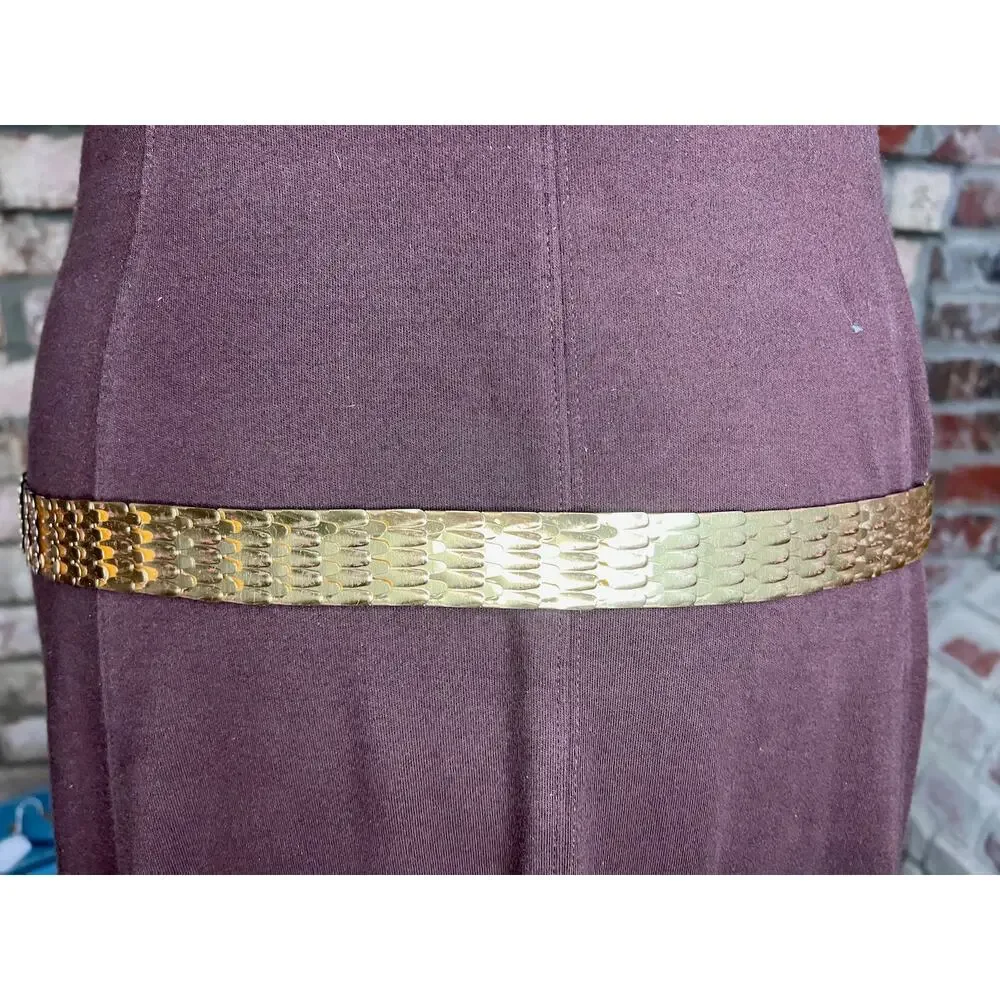 belt fish scale gold elastic